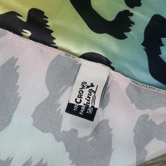 Rainbow cheetah print scarf / wildrag - Picture 4 of 5